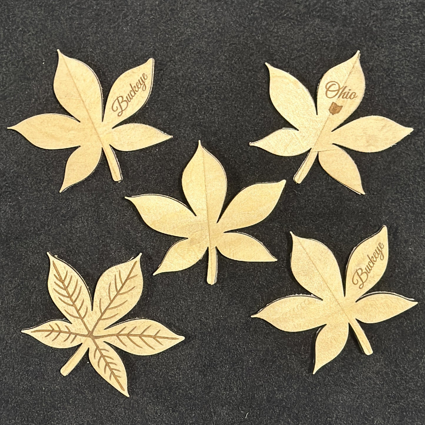 Ohio Buckeye Leaf Magnet