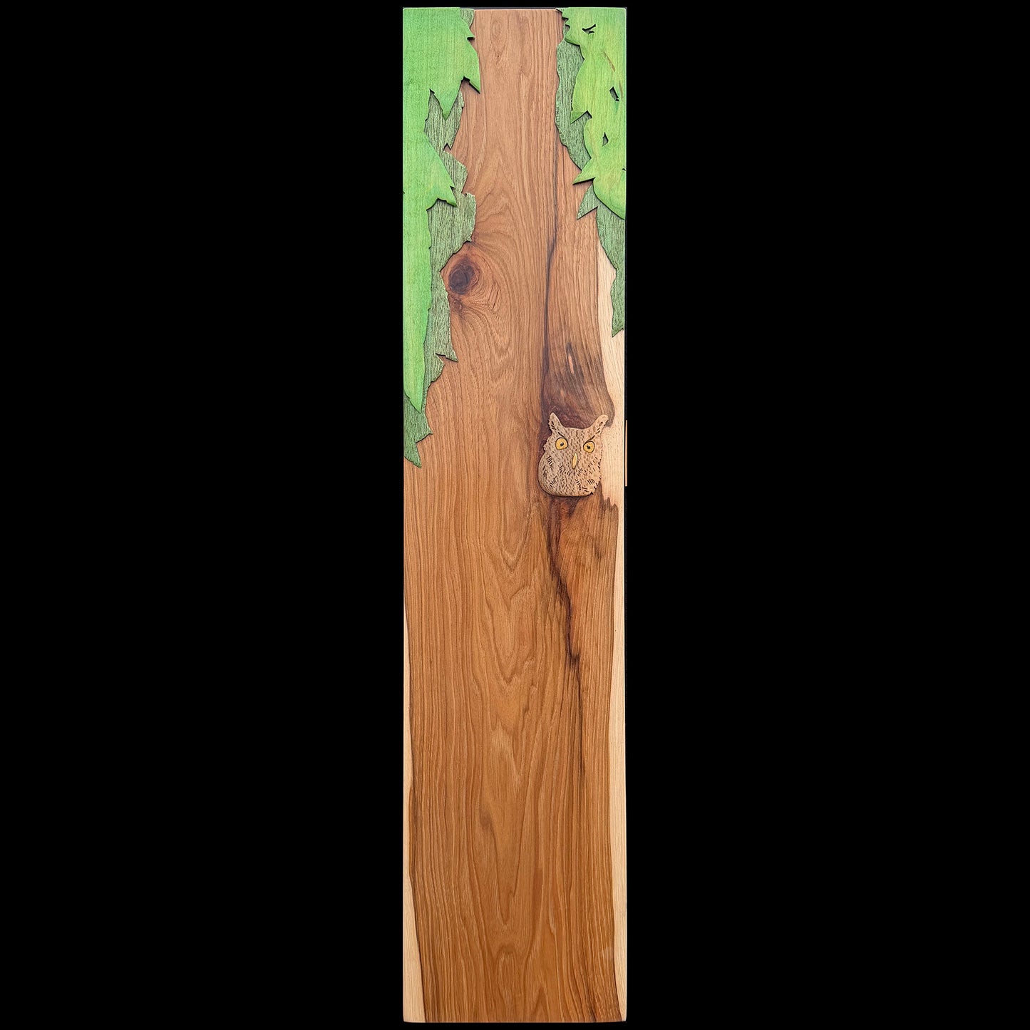 Wood Wall Art: Screech Owl in a Hickory Tree