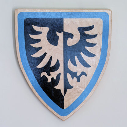 Life-Sized Classic Lego-Inspired Wooden Shield