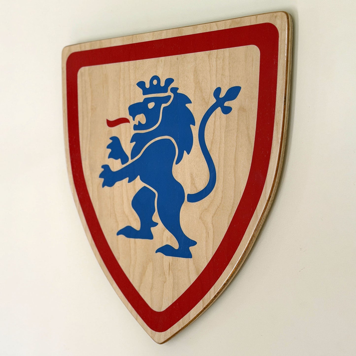 Life-Sized Classic Lego-Inspired Wooden Shield