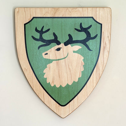 Life-Sized Classic Lego-Inspired Wooden Shield