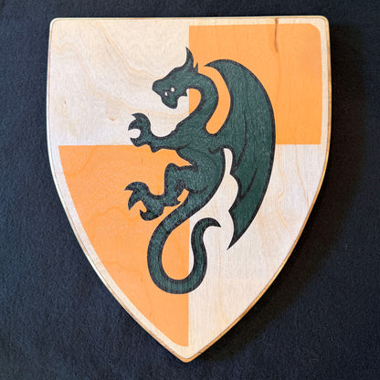 Life-Sized Classic Lego-Inspired Wooden Shield