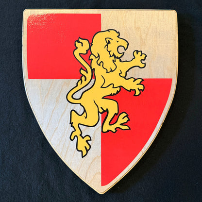 Life-Sized Classic Lego-Inspired Wooden Shield