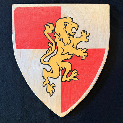 Life-Sized Classic Lego-Inspired Wooden Shield