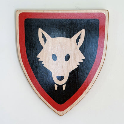 Life-Sized Classic Lego-Inspired Wooden Shield