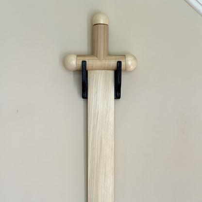 Life-Sized Classic Lego-Inspired Wooden Sword