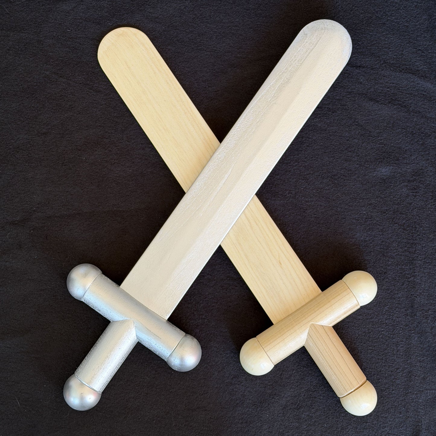 Life-Sized Classic Lego-Inspired Wooden Sword