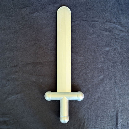 Life-Sized Classic Lego-Inspired Wooden Sword