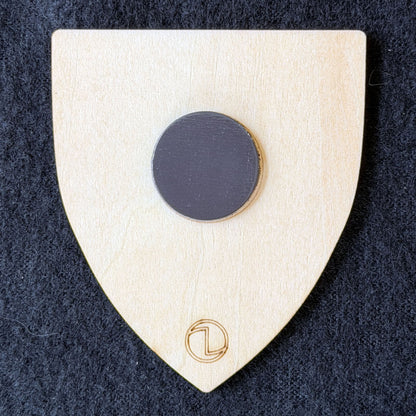 Classic Lego-Inspired Wooden Shield Magnet