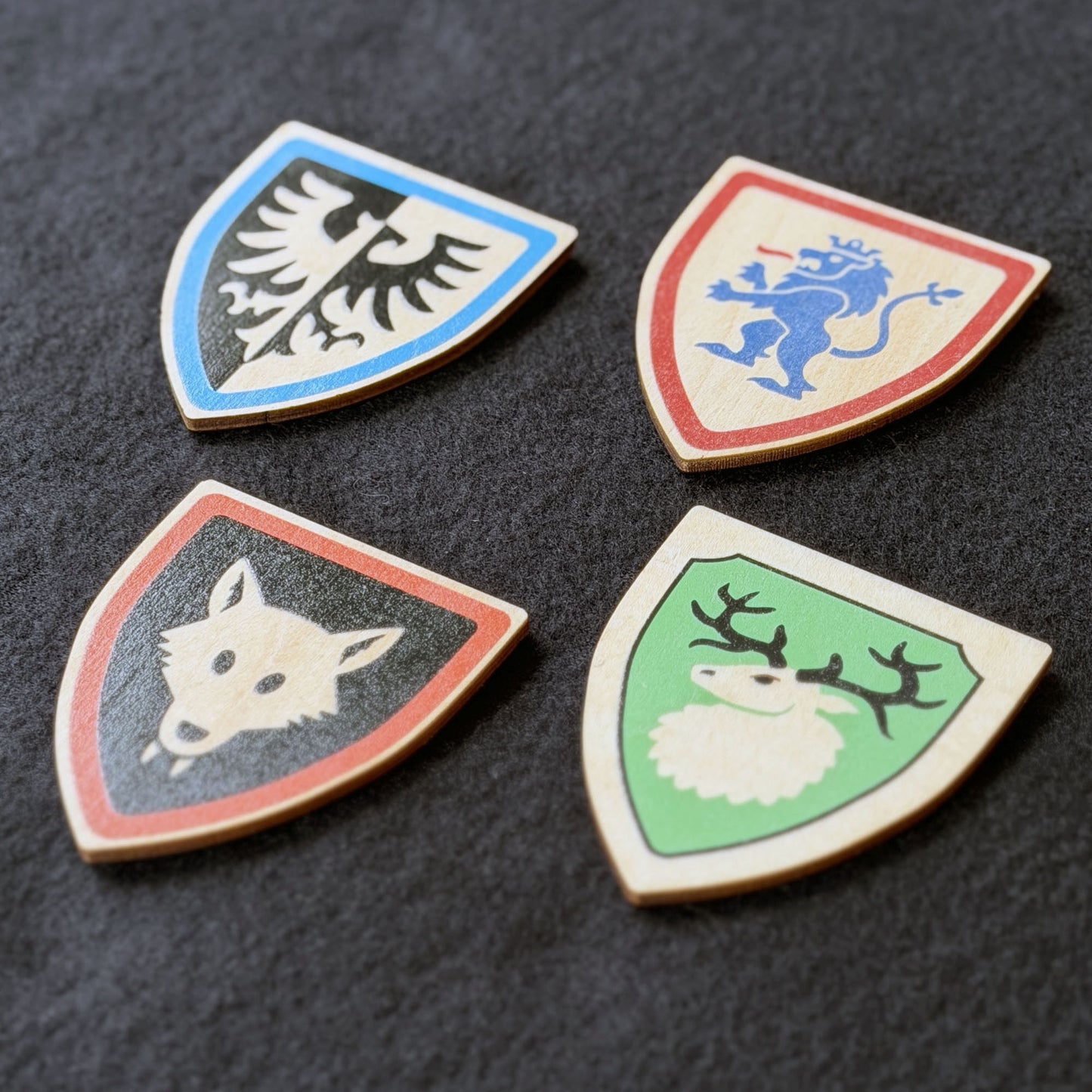 Classic Lego-Inspired Wooden Shield Magnet