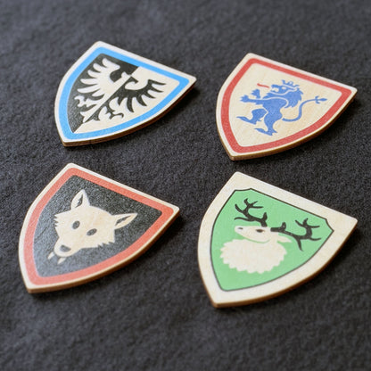Classic Lego-Inspired Wooden Shield Magnet