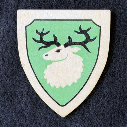 Classic Lego-Inspired Wooden Shield Magnet