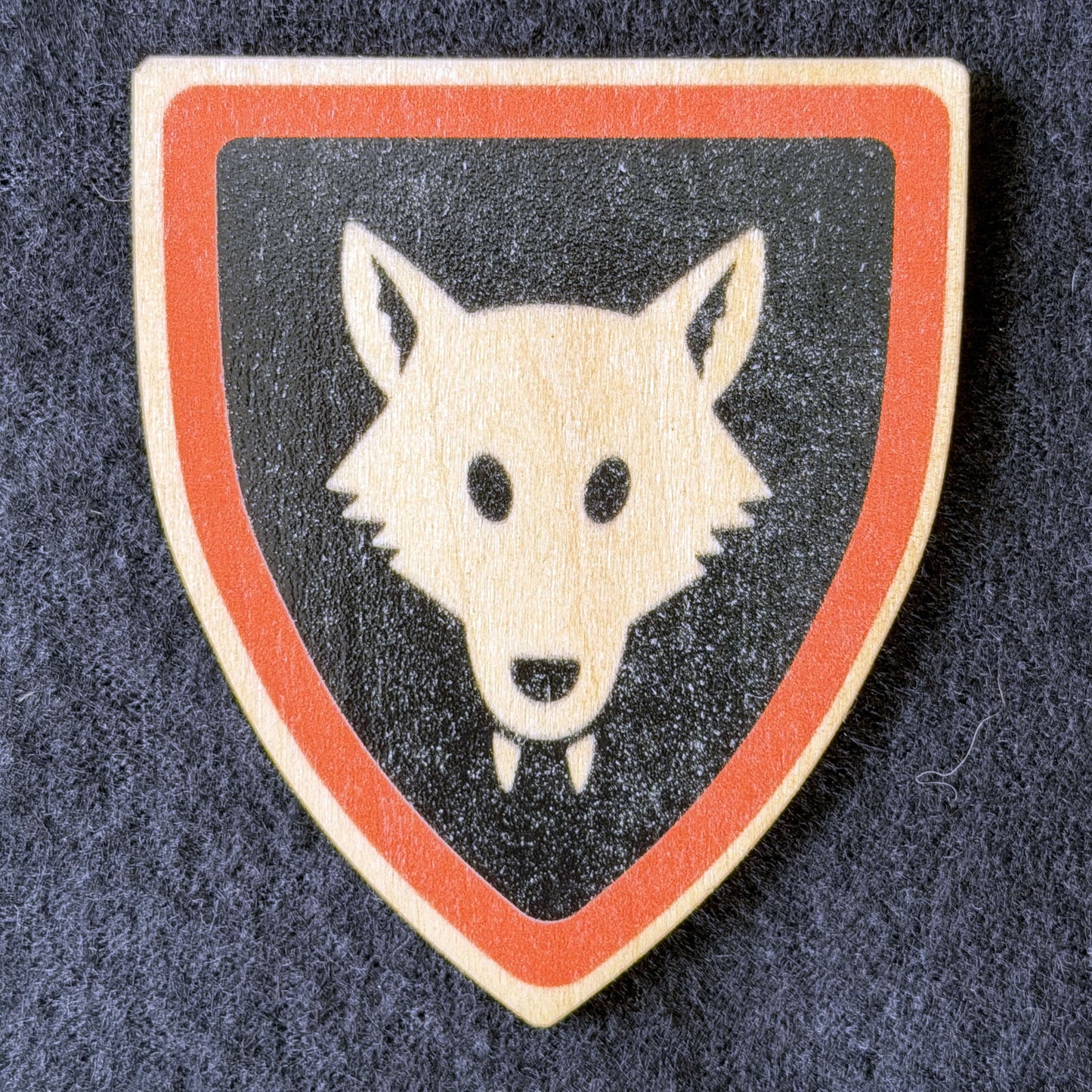 Classic Lego-Inspired Wooden Shield Magnet