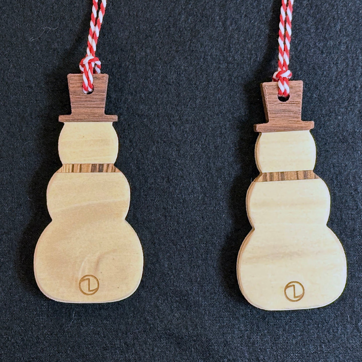 Snowman Ornament with Fern Frost Lines (2025)