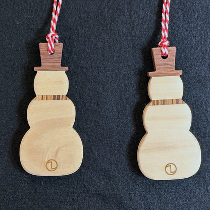 Snowman Ornament with Fern Frost Lines (2025)