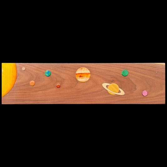 Space Wood Wall Art: The Solar System